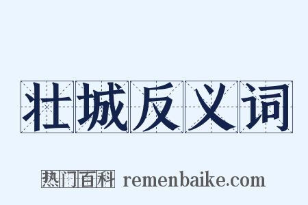 壮城反义词是什么意思的图片